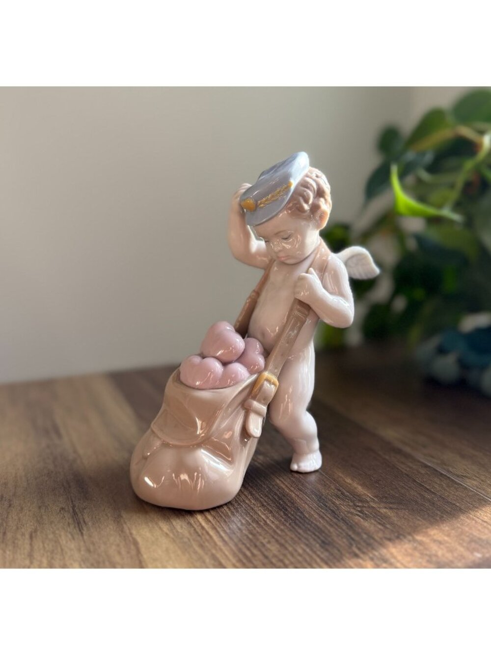 Vintage 2001 Lladro Cupid "Love Letters" Figurine With Box